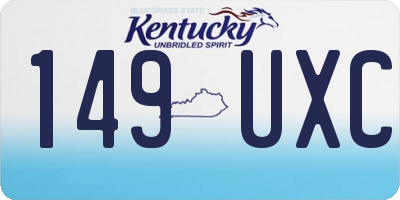 KY license plate 149UXC
