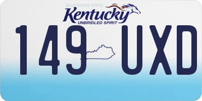 KY license plate 149UXD