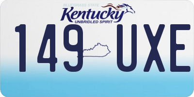 KY license plate 149UXE