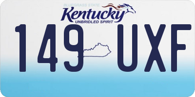 KY license plate 149UXF