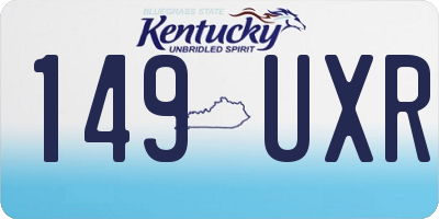 KY license plate 149UXR