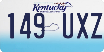 KY license plate 149UXZ