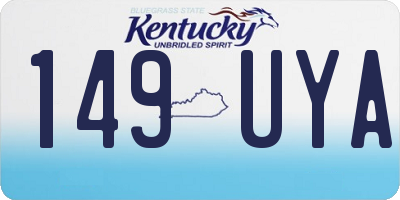 KY license plate 149UYA