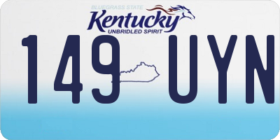 KY license plate 149UYN