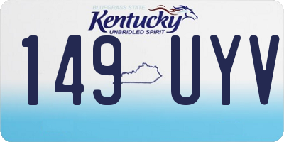 KY license plate 149UYV