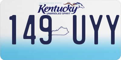 KY license plate 149UYY