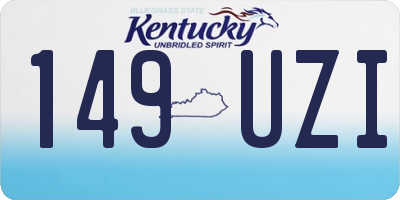 KY license plate 149UZI