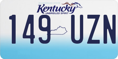 KY license plate 149UZN