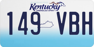 KY license plate 149VBH