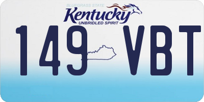 KY license plate 149VBT