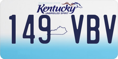 KY license plate 149VBV