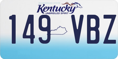KY license plate 149VBZ