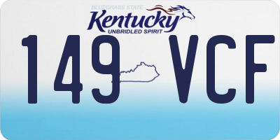 KY license plate 149VCF