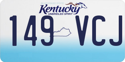 KY license plate 149VCJ