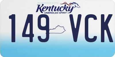 KY license plate 149VCK