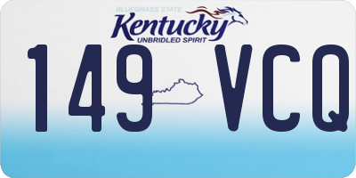 KY license plate 149VCQ