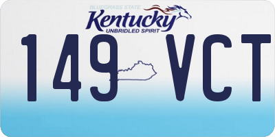 KY license plate 149VCT