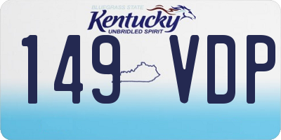 KY license plate 149VDP