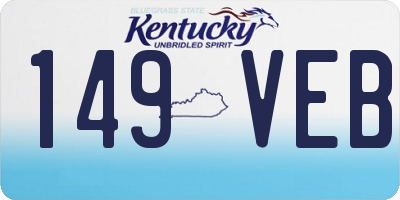 KY license plate 149VEB