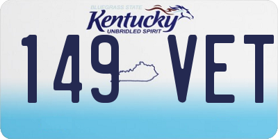 KY license plate 149VET