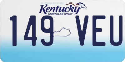 KY license plate 149VEU