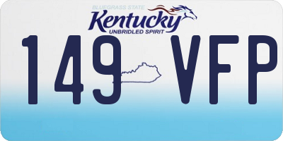 KY license plate 149VFP