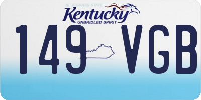 KY license plate 149VGB