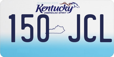 KY license plate 150JCL