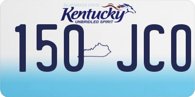 KY license plate 150JCO