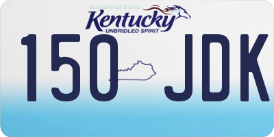 KY license plate 150JDK