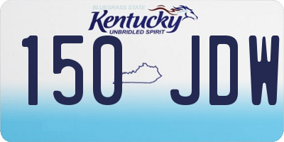 KY license plate 150JDW