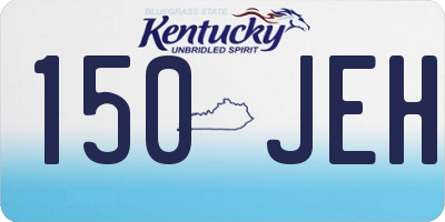 KY license plate 150JEH