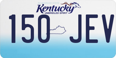 KY license plate 150JEV