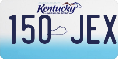 KY license plate 150JEX
