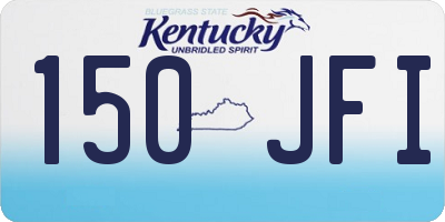 KY license plate 150JFI