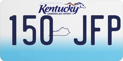 KY license plate 150JFP