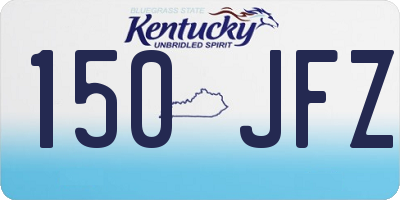 KY license plate 150JFZ