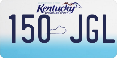 KY license plate 150JGL