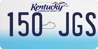 KY license plate 150JGS
