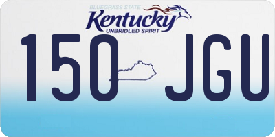 KY license plate 150JGU