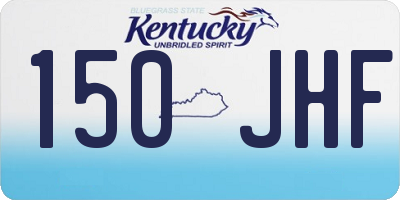 KY license plate 150JHF