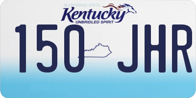 KY license plate 150JHR