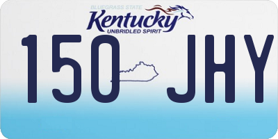 KY license plate 150JHY