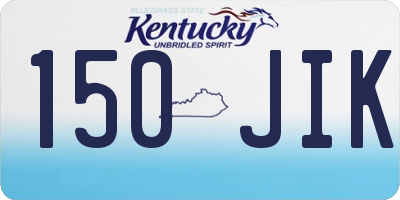 KY license plate 150JIK