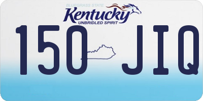 KY license plate 150JIQ