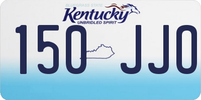 KY license plate 150JJO