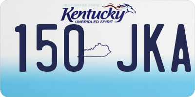 KY license plate 150JKA