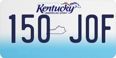 KY license plate 150JOF