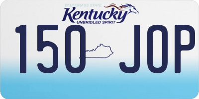 KY license plate 150JOP
