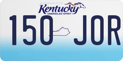 KY license plate 150JOR
